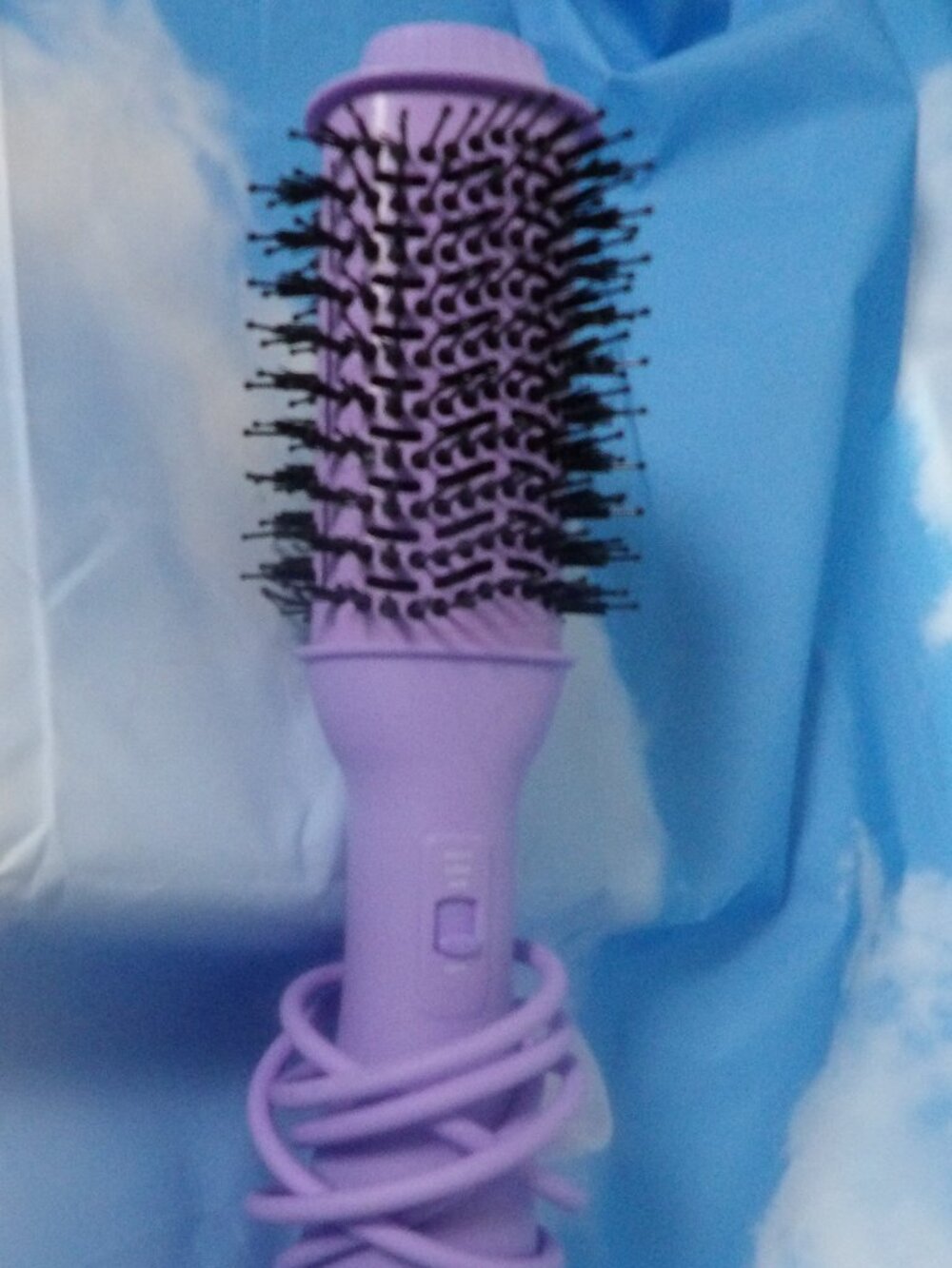 LANDOT Lavender Heated Hair Brush - Flat with both side bristles